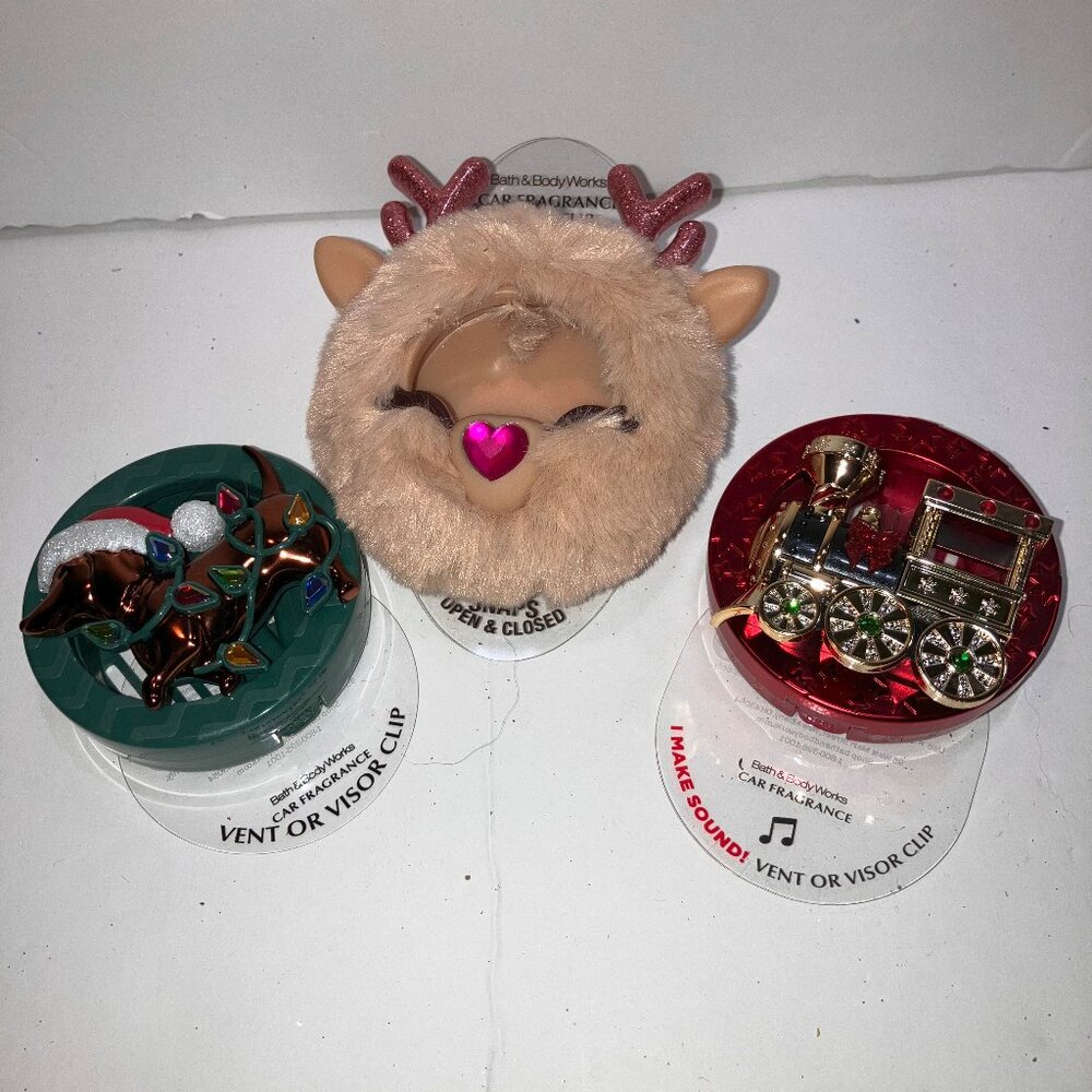 Bath & Body Works Christmas Scentportable Holders Set of Three NEW